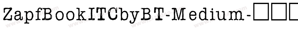 ZapfBookITCbyBT-Medium字体转换