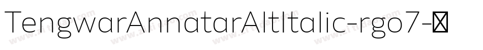 TengwarAnnatarAltItalic-rgo7字体转换 TengwarAnnatarAltItalic-rgo7字体转换