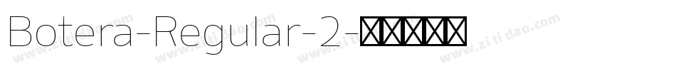 Botera-Regular-2字体转换
