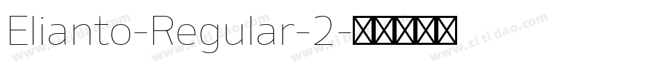 Elianto-Regular-2字体转换
