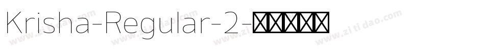 Krisha-Regular-2字体转换