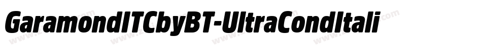 GaramondITCbyBT-UltraCondItalic字体转换