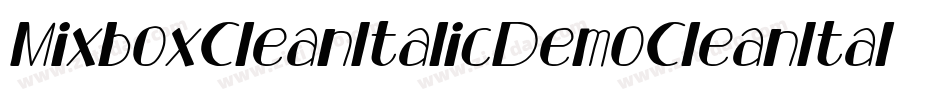 MixboxCleanItalicDemoCleanItalic-Ea43j字体转换 MixboxCleanItalicDemoCleanItalic-Ea43j字体转换