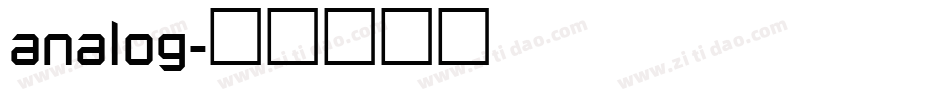 analog字体转换