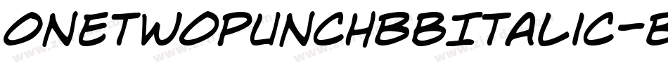 OnetwopunchBbItalic-Bzrl字体转换