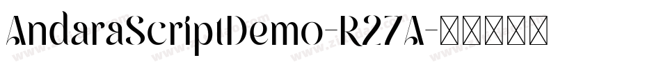AndaraScriptDemo-R27A字体转换