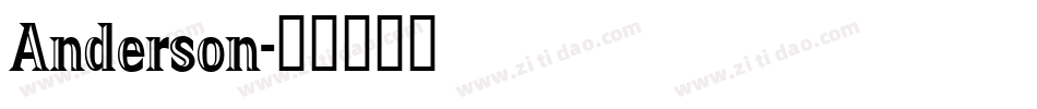 Anderson字体转换
