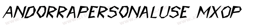 AndorraPersonalUse-Mx0P字体转换