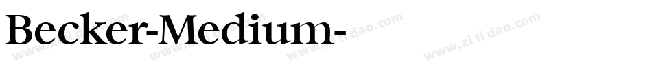Becker-Medium字体转换
