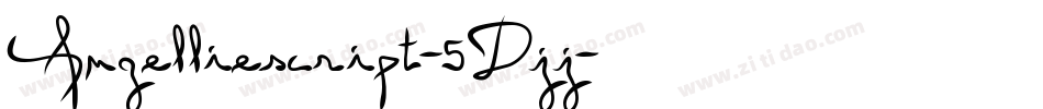 Angelliescript-5Djj字体转换