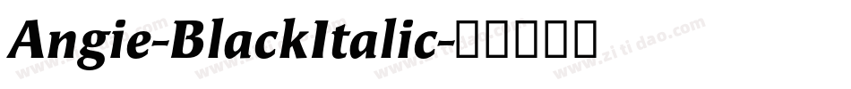 Angie-BlackItalic字体转换