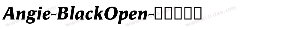 Angie-BlackOpen字体转换