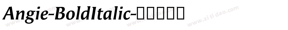 Angie-BoldItalic字体转换