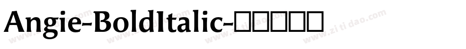 Angie-BoldItalic字体转换