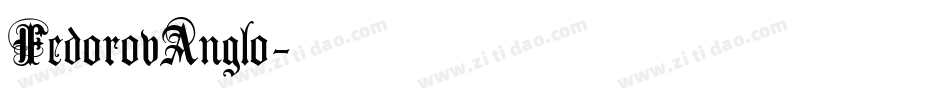 FedorovAnglo字体转换