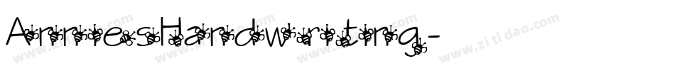 AnniesHandwriting字体转换