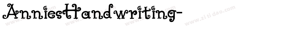 AnniesHandwriting字体转换