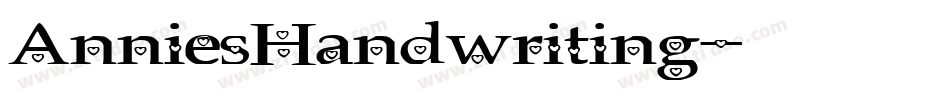 AnniesHandwriting字体转换