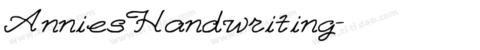 AnniesHandwriting字体转换
