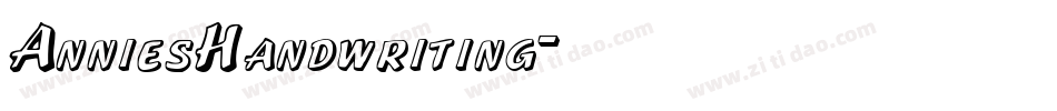 AnniesHandwriting字体转换