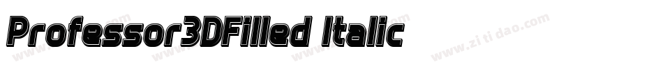 Professor3DFilled-Italic字体转换