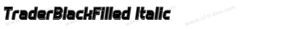 TraderBlackFilled-Italic字体转换