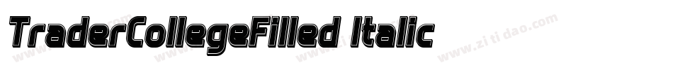 TraderCollegeFilled-Italic字体转换