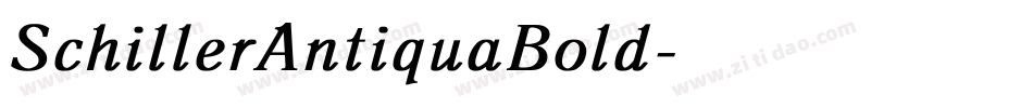 SchillerAntiquaBold字体转换