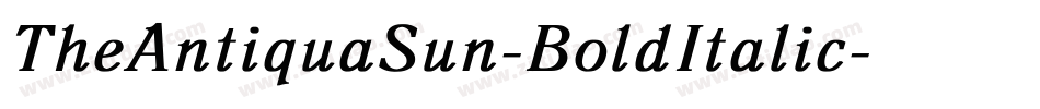 TheAntiquaSun-BoldItalic字体转换