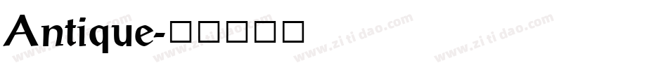 Antique字体转换