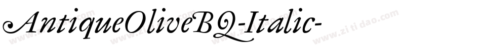 AntiqueOliveBQ-Italic字体转换