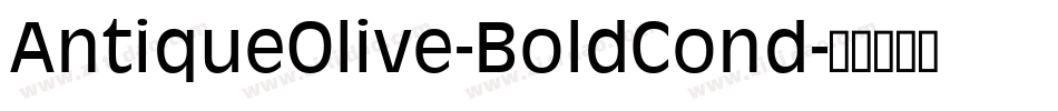 AntiqueOlive-BoldCond字体转换
