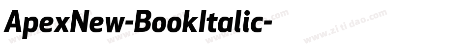 ApexNew-BookItalic字体转换