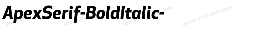 ApexSerif-BoldItalic字体转换