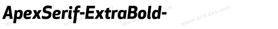 ApexSerif-ExtraBold字体转换