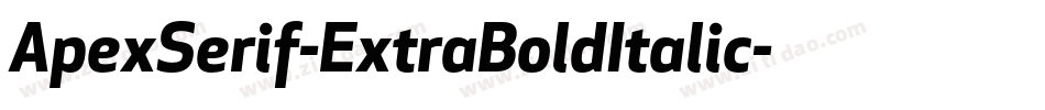 ApexSerif-ExtraBoldItalic字体转换