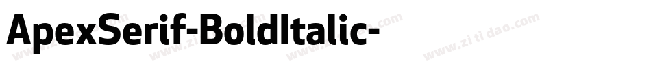 ApexSerif-BoldItalic字体转换