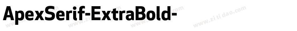 ApexSerif-ExtraBold字体转换