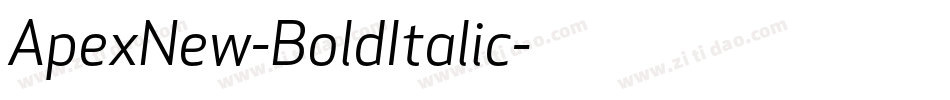 ApexNew-BoldItalic字体转换