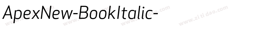 ApexNew-BookItalic字体转换