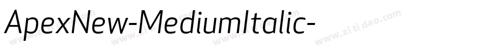 ApexNew-MediumItalic字体转换