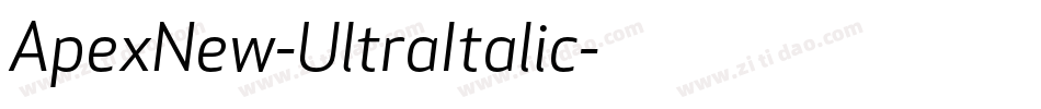 ApexNew-UltraItalic字体转换