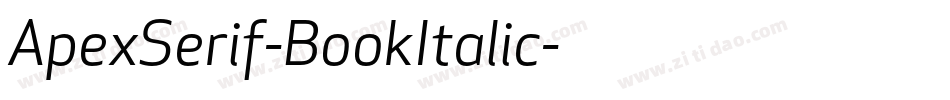 ApexSerif-BookItalic字体转换
