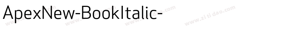 ApexNew-BookItalic字体转换