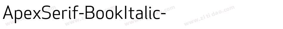 ApexSerif-BookItalic字体转换