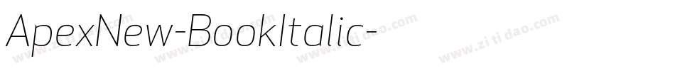 ApexNew-BookItalic字体转换