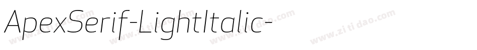 ApexSerif-LightItalic字体转换