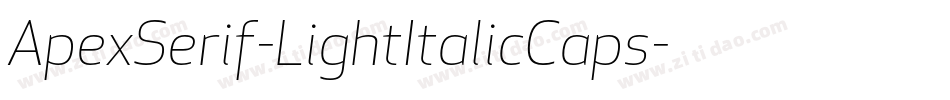 ApexSerif-LightItalicCaps字体转换