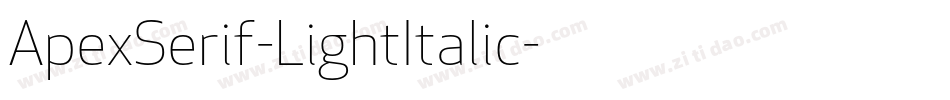 ApexSerif-LightItalic字体转换