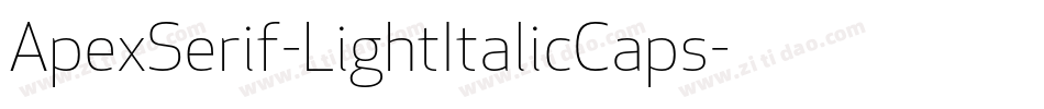 ApexSerif-LightItalicCaps字体转换